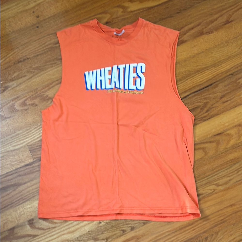 Vintage Orange Wheaties Sleeveless Shirt